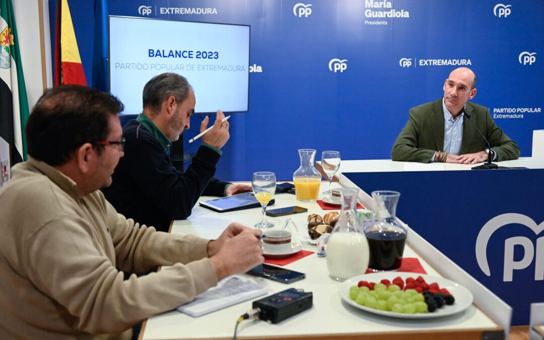 El PP considera que 2023 es el año del cambio y el avance que reclamaban los extremeños