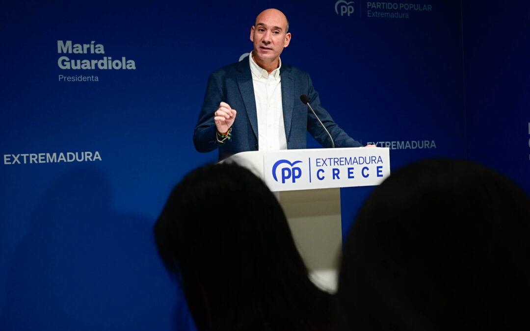 El PP pide al PSOE de Extremadura que investigue el posible caso de violencia sexual para esclarecer los hechos y tomar las medidas pertinentes