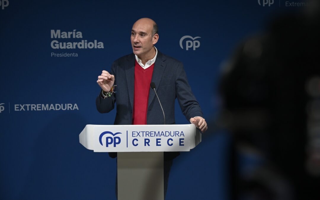 El PP asegura que es el momento de ver que partidos quieren seguir en la senda del crecimiento de Extremadura y quienes únicamente piensan en sus intereses
